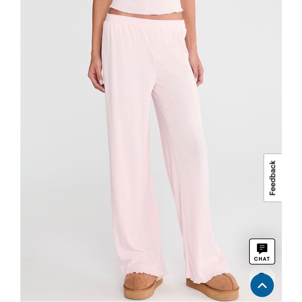 Aeropostale Pointelle Knit Sleep Pants – Pink – Size Large – NWT